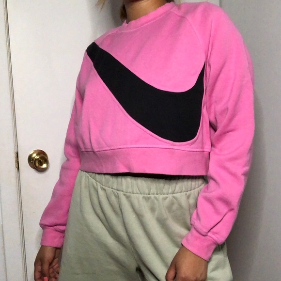 Nike Sweaters - pink Nike cropped crewneck